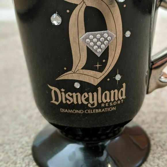 Disneyland Resort Black Mug Diamond Celebration LE 60th Anniversary RARE Cup NWT - Picture 2 of 8